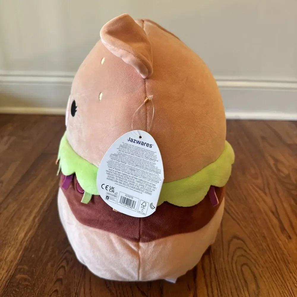 New Squishmallows Carnita Girl Pig BBQ Pulled Pork Sandwich Stuffy Plush Toy NWT